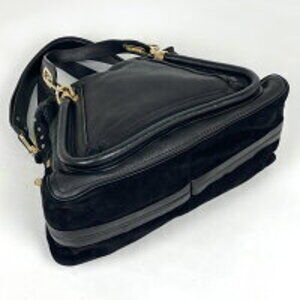 Chloe Bag Studs Shoulder Leather Paraty Black